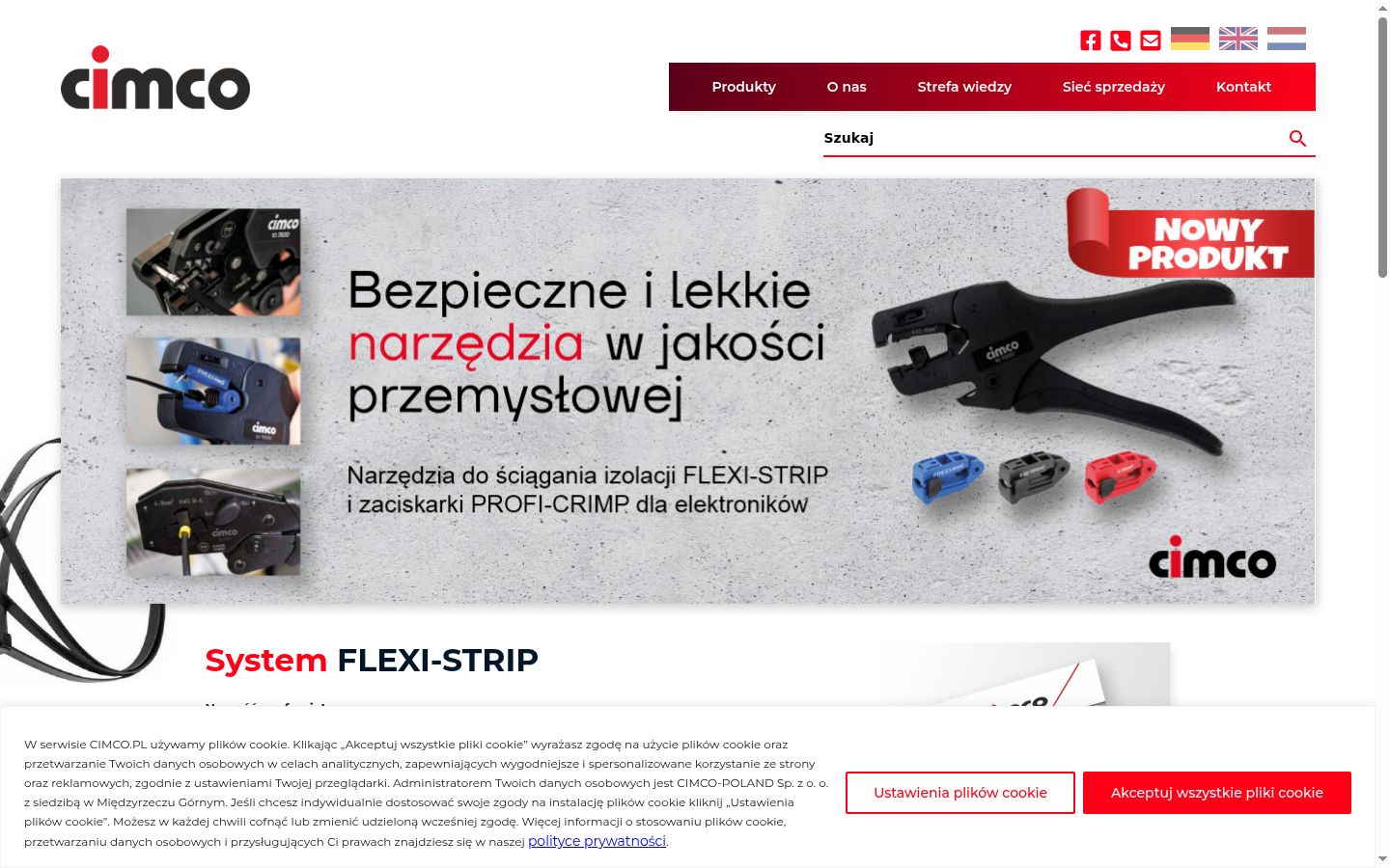 Zrzut ekranu banera zgody wyświetlanego przed jakąkolwiek interakcją