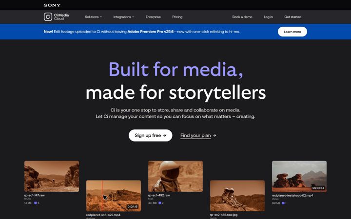 Screenshot of cimediacloud.com