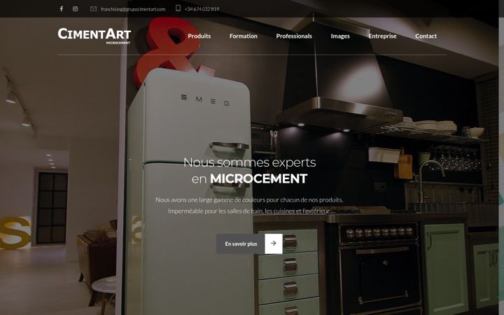 Zrzut ekranu cimentart.fr
