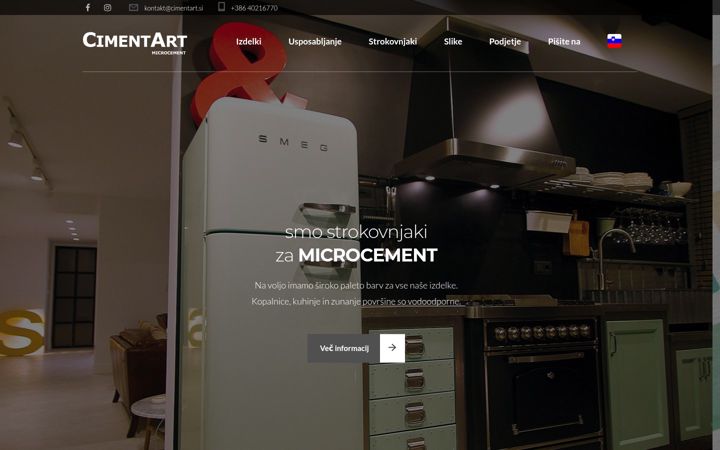 Screenshot von cimentart.si