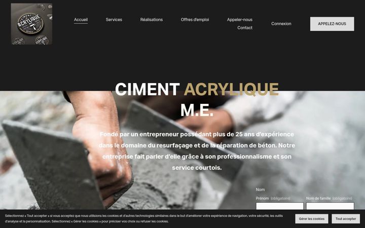 Screenshot of cimentme.com