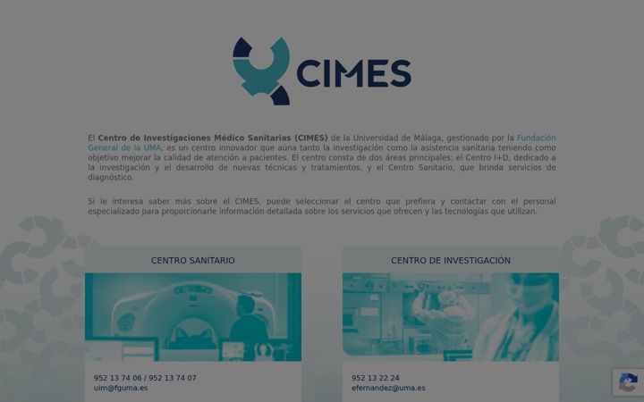 Skærmbillede af cimes.es