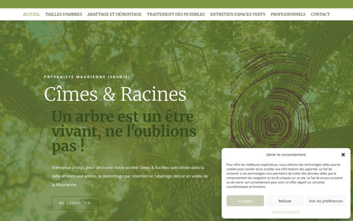 Zrzut ekranu cimesetracines.fr