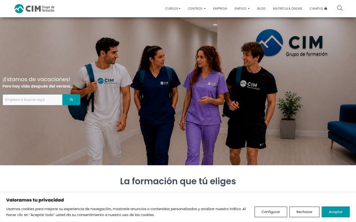 Screenshot of cimformacion.com