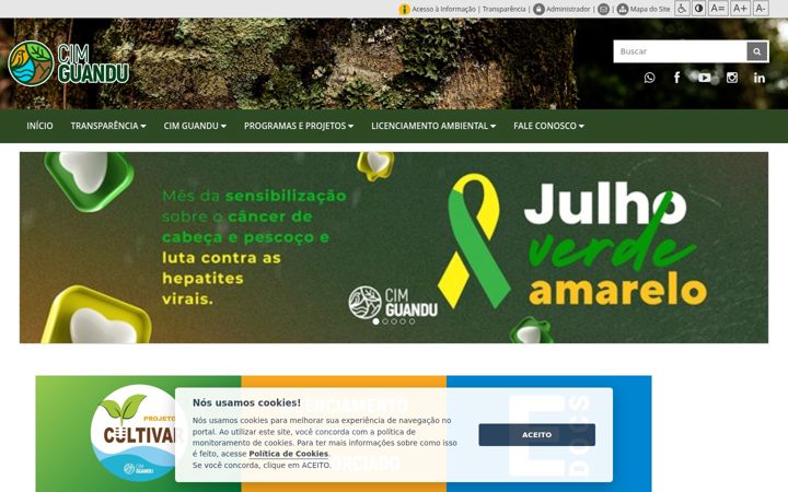 Ekrānuzņēmums no cimguandu.es.gov.br