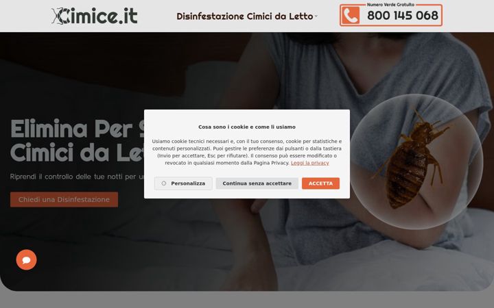 Captura de pantalla de cimice.it