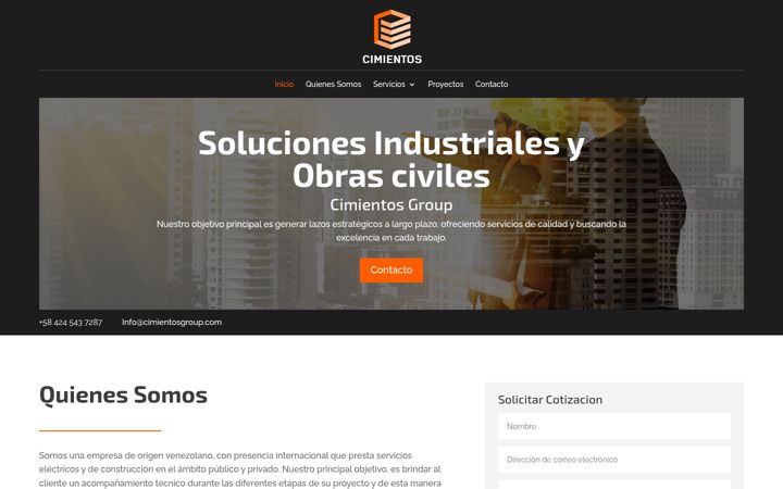 Screenshot of cimientosgroup.com