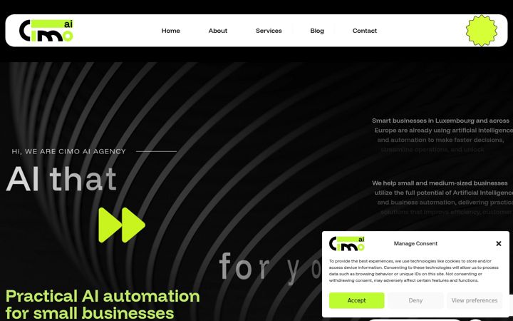 Screenshot of cimo-ai.com
