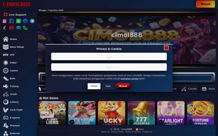 Ekrano kopija cimol888.net