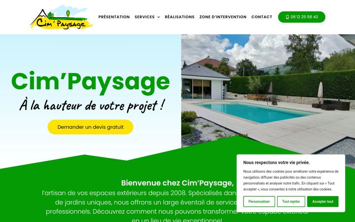 Screenshot ta' cimpaysage-paysagiste-rumilly.fr