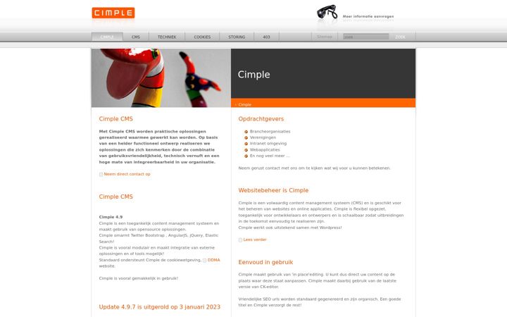 Zrzut ekranu cimplecms.nl