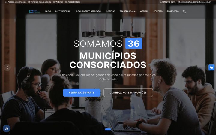 Screenshot di cimpotiguar.com.br