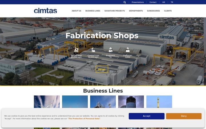 Screenshot of cimtas.com