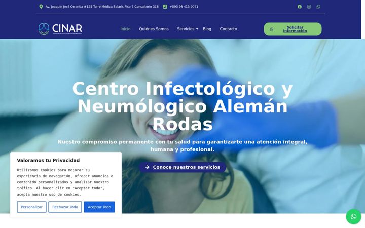 Screenshot of cinar.com.ec