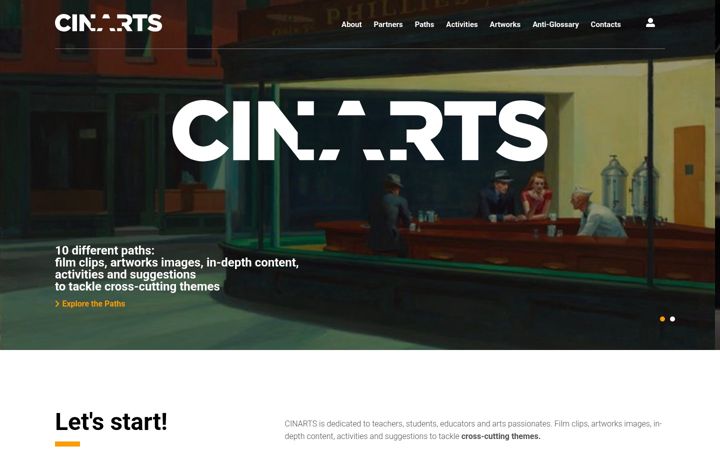 Screenshot ta' cinarts.eu