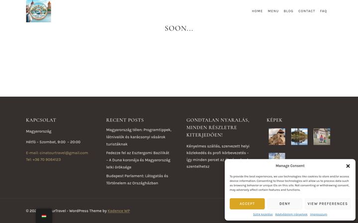 Екранна снимка на cinatourtravel.hu