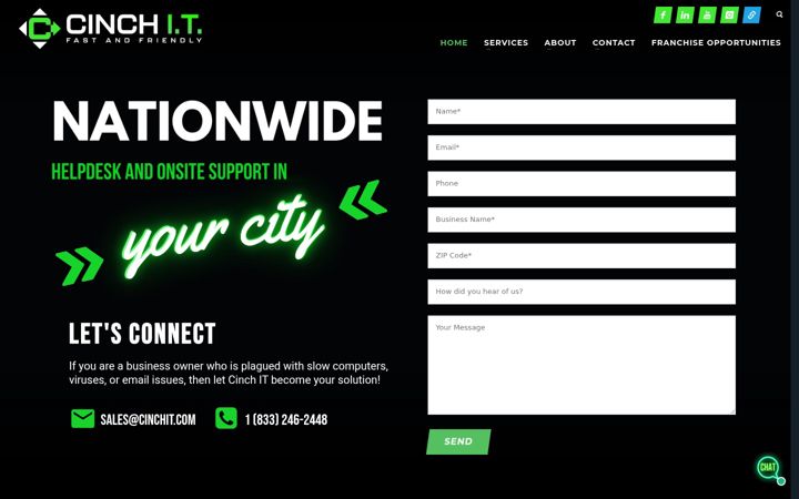 Screenshot of cinchit.com