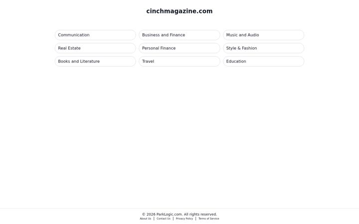 Screenshot of cinchmagazine.com