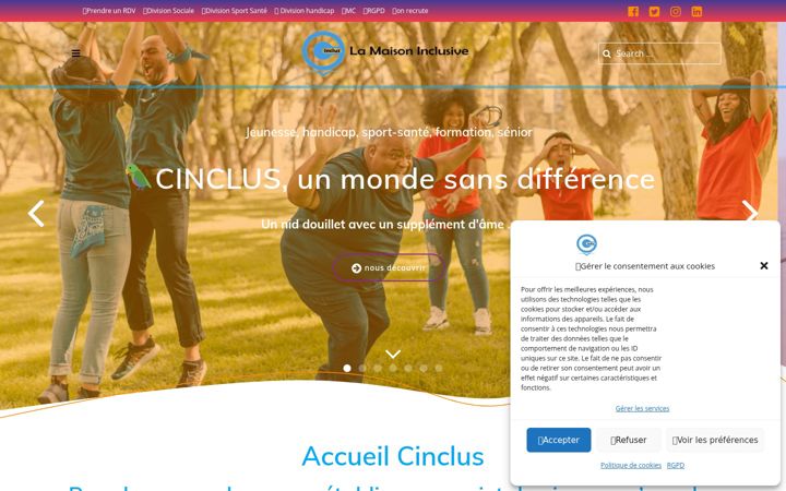 Screenshot ta' cinclus.fr