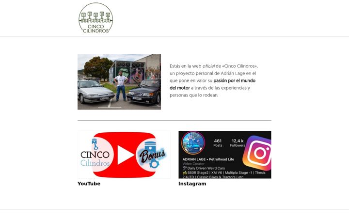 Screenshot of cincocilindros.com