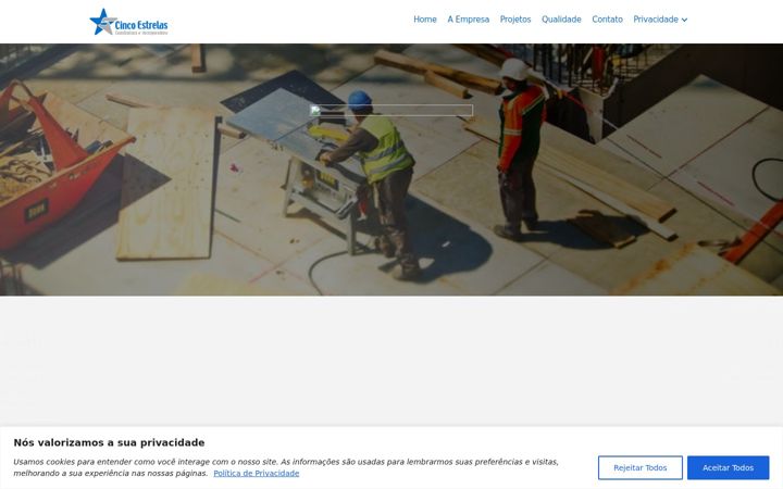 Screenshot di cincoestrelasconstrutora.com.br