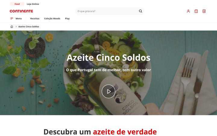 Skjermbilde av cincosoldos.pt