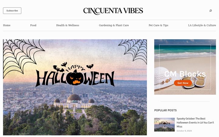Screenshot of cincuentavibes.com