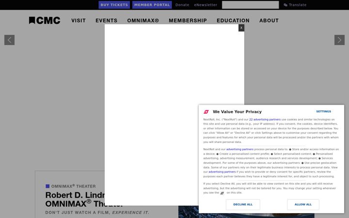 Screenshot of cincymuseum.org