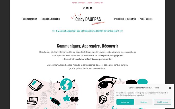 Screenshot of cindydaupras.com