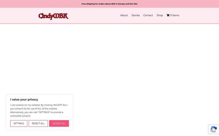 Screenshot of cindymbk.com