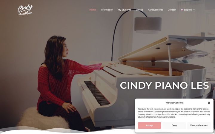 Zrzut ekranu cindypianoles.nl