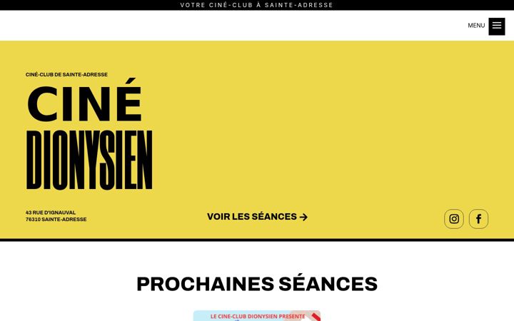 Screenshot of cine-dionysien.fr