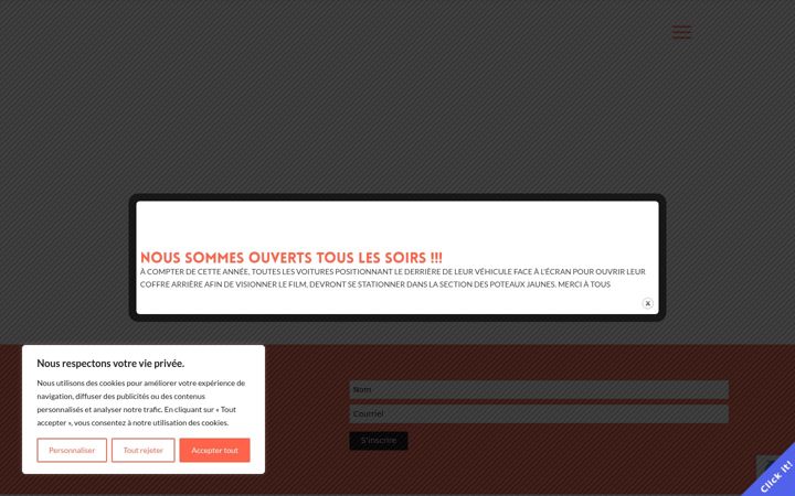 Screenshot of cine-parc.com