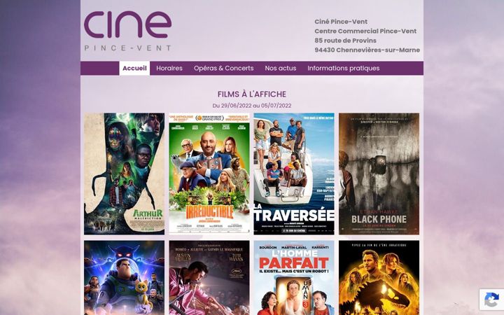 Ekrano kopija cine-pincevent.fr
