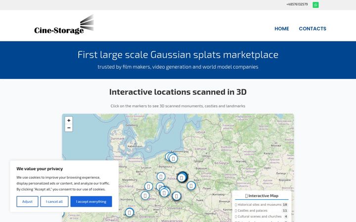 Screenshot of cine-storage.com