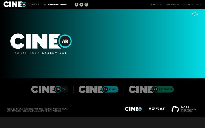 Screenshot of cine.ar