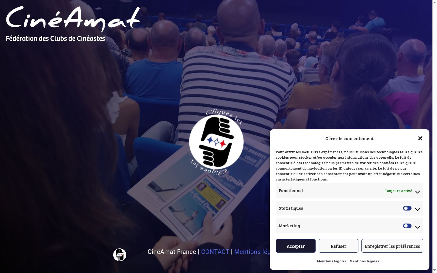 Sutikimo reklamjuostės, rodytos prieš bet kokią sąveiką, ekrano kopija