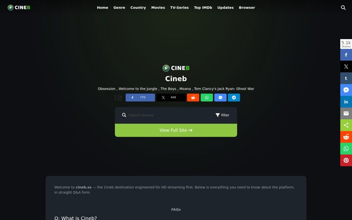 Screenshot of cineb.sx