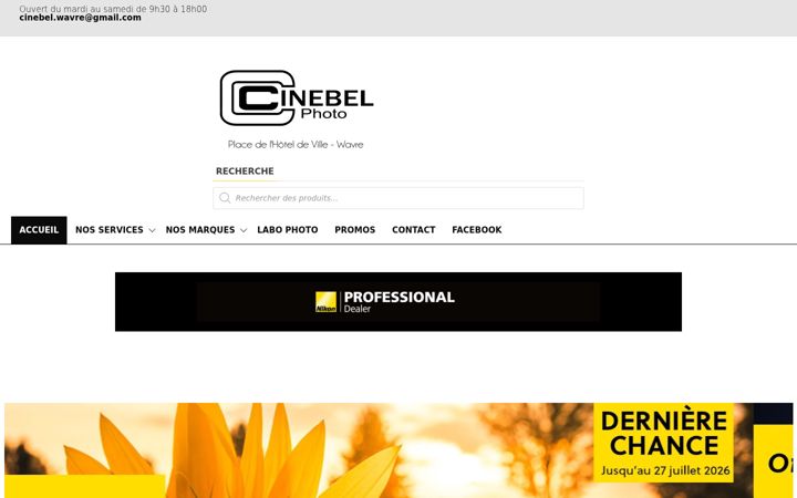 Screenshot of cinebelphoto.be