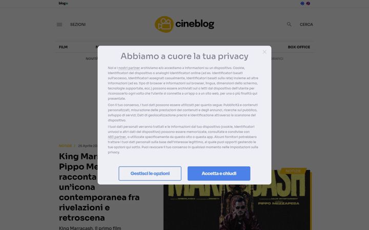 Screenshot of cineblog.it