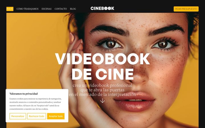 Snímek obrazovky cinebook.es