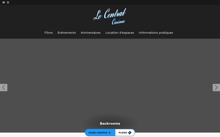 Ekrano kopija cinecentral.fr