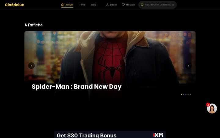 Screenshot of cinedelux.com