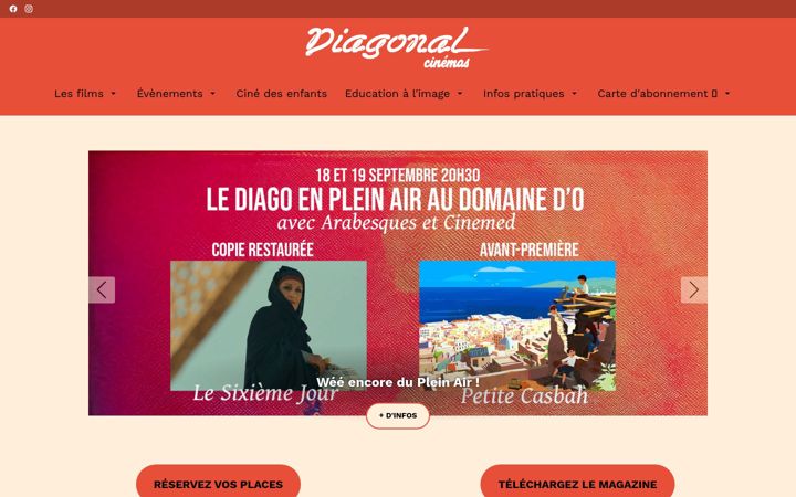 Screenshot of cinediagonal.com