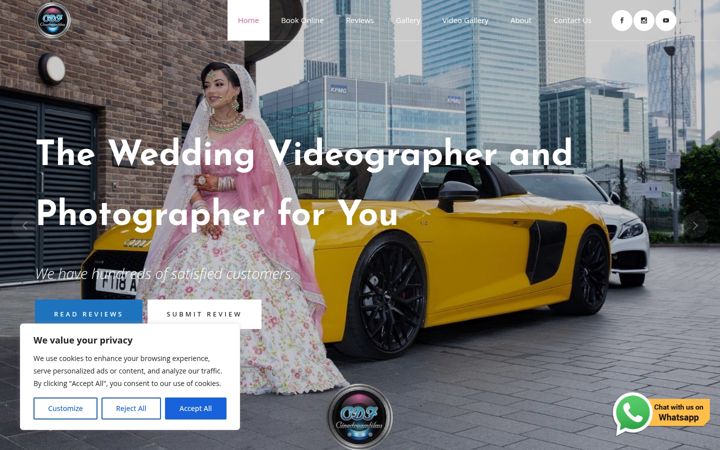 Screenshot of cinedreamfilms.co.uk