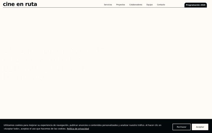 Screenshot of cineenruta.com