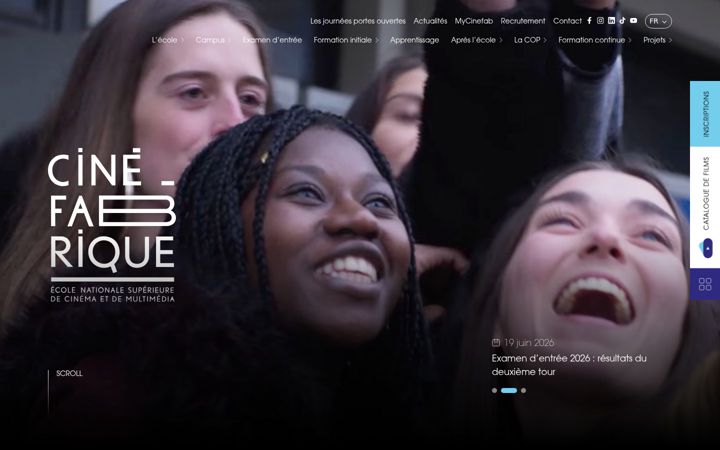 Ekrano kopija cinefabrique.fr