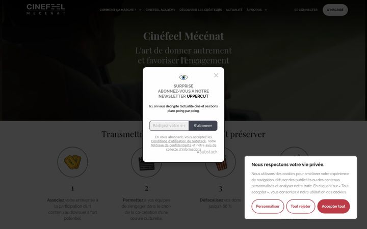 Ekrano kopija cinefeelmecenat.fr