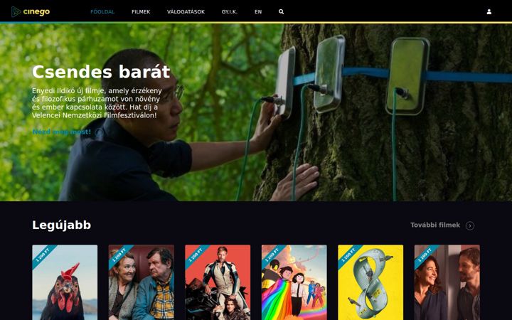Captura de ecrã de cinego.hu