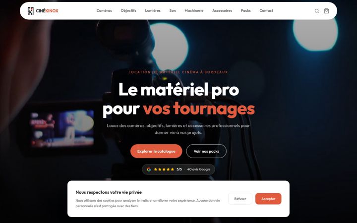 Screenshot of cinekinox.com